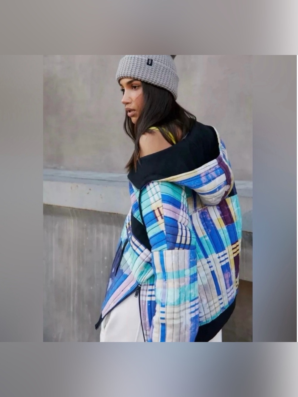Free People Movement Fast Times Quilted Hoodie Pullover XL